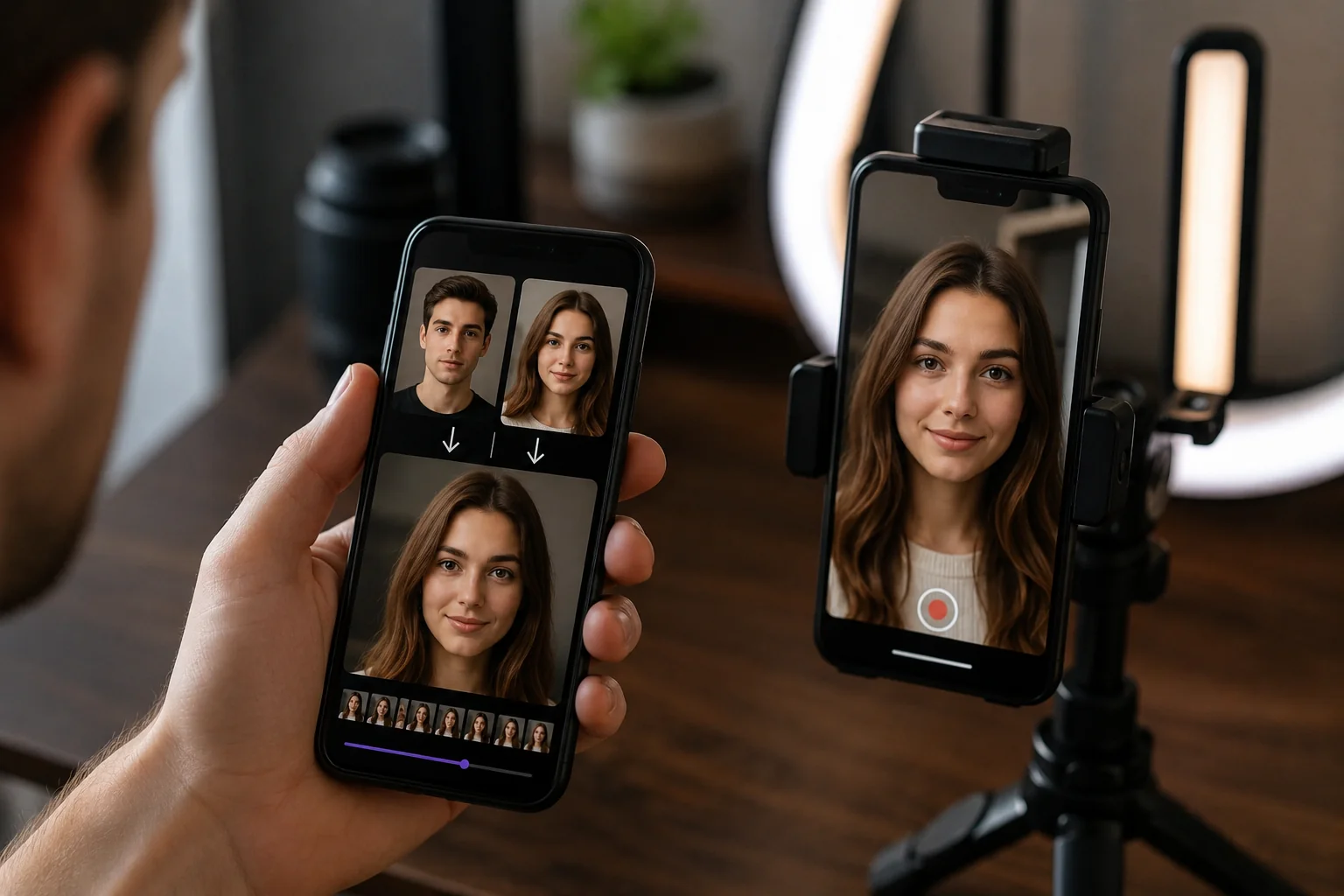 Face Swap for Instagram Reels: 2026 Trends before and after face swap example