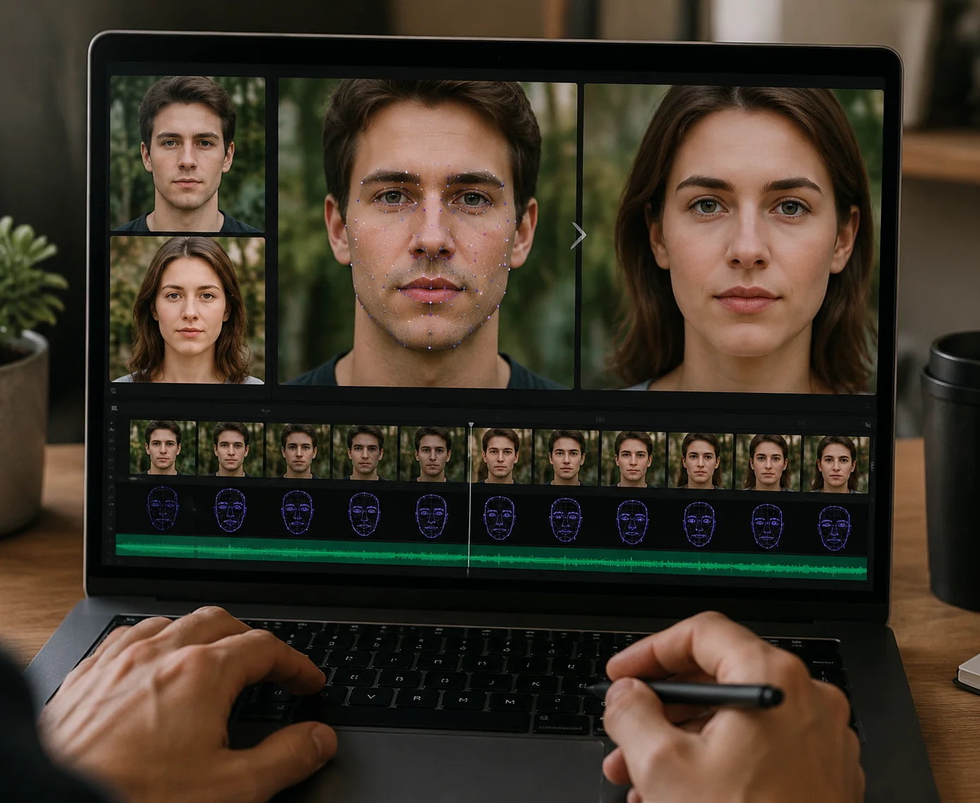 Face Swap Video: How AI Replaces Faces Frame-by-Frame before and after face swap example