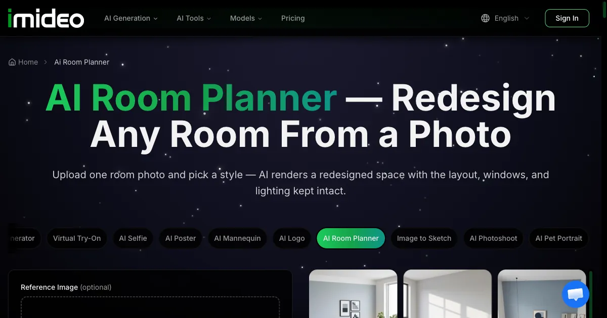AI Room Design | AI Interior Design Planner | iMideo