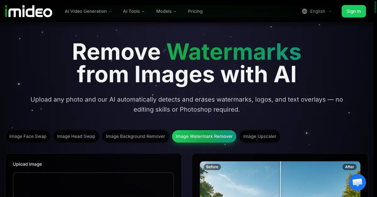 AI Image Watermark Remover – Remove Watermarks Online Free