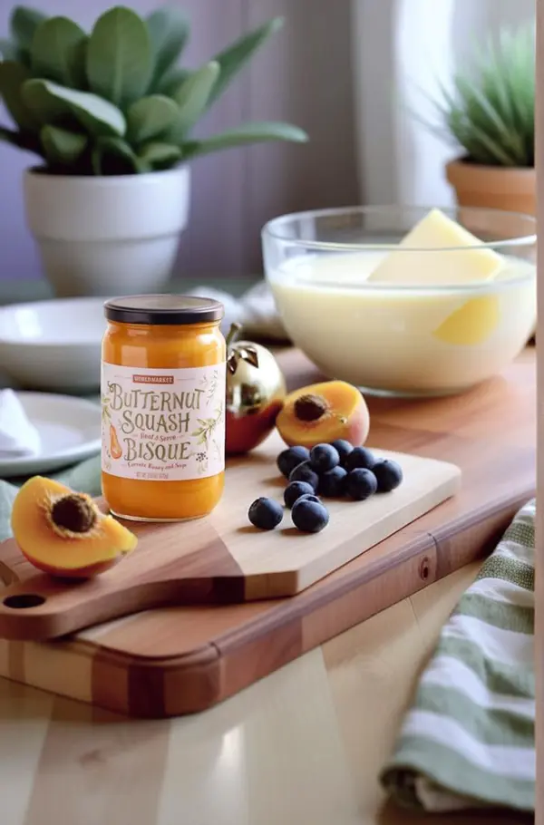 Soup jar animated in a bright breakfast kitchen scene